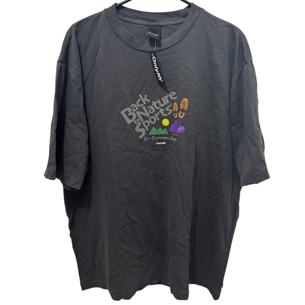 Only NY Gray Back To Nature Graphic Tee Size XL